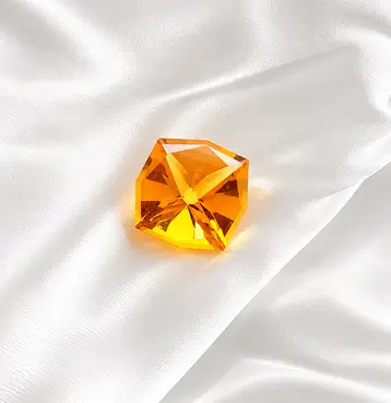 Citrine square cut gemstone