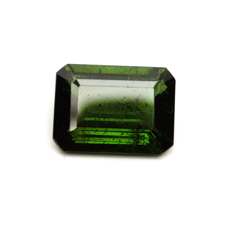 Amazning octagon cut green tourmaline gemstone