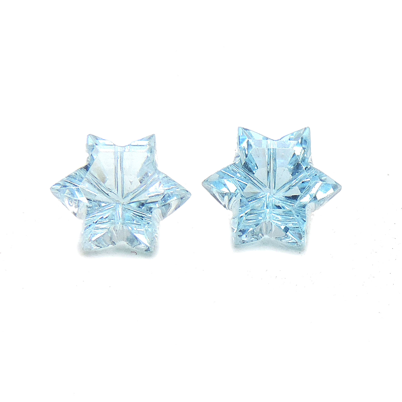 Swiss blue topaz gemstone star cut