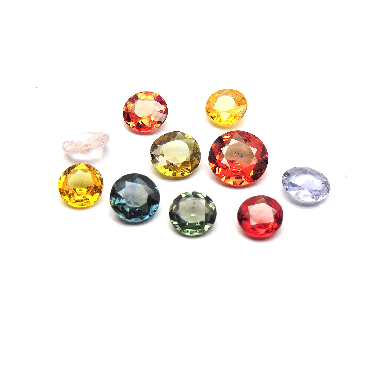 Multi sapphire rose cut 10 pcs
