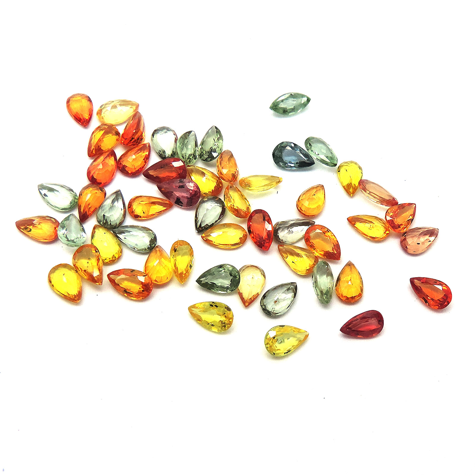 Multi sapphire pear shape